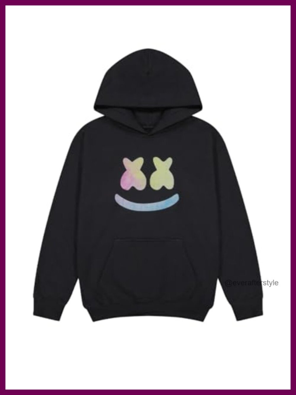 Youth Smile Hoodie Unisex Pullover Pouch Pocket Preshrunk Cotton Blend